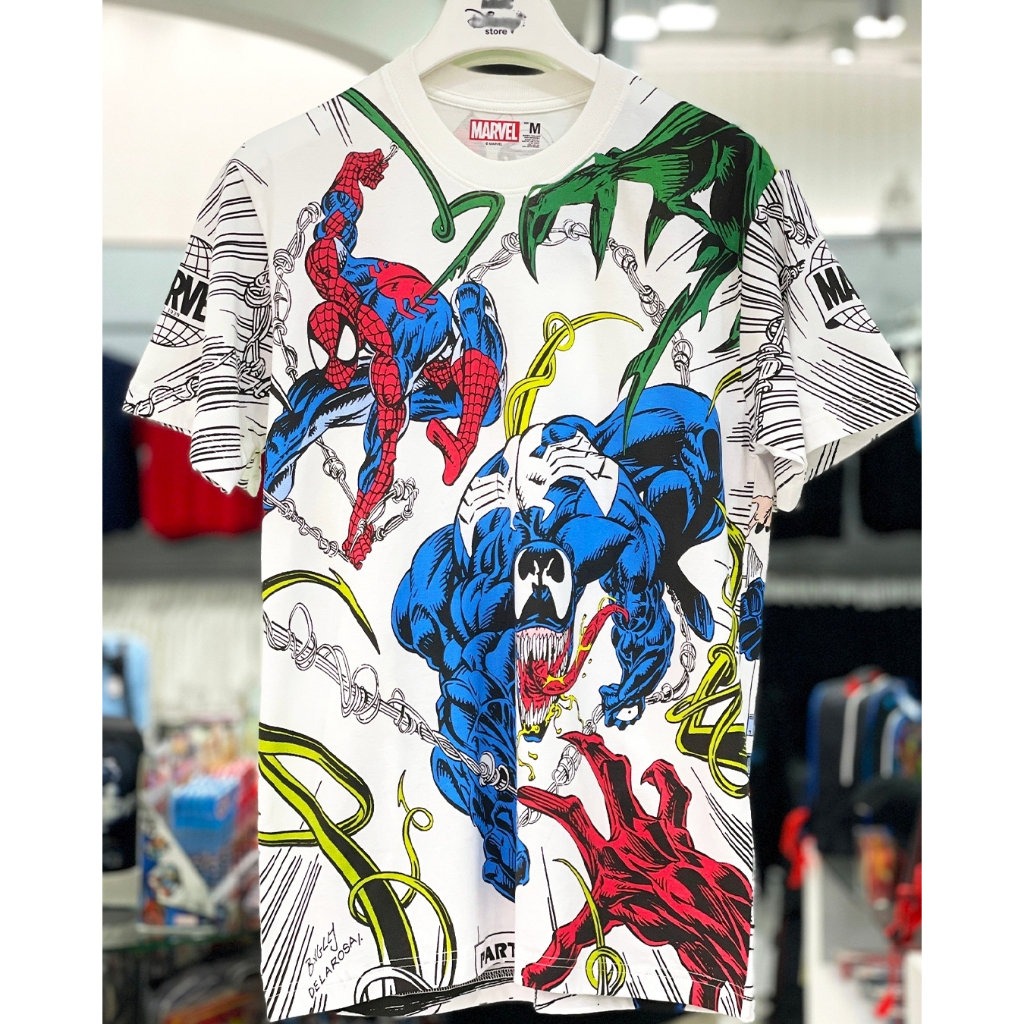 Power7Shop เสื้อยืดการ์ตูน มาร์เวล Venom ลิขสิทธ์แท้ MARVEL COMICS T-SHIRTS (N-OVP-601)