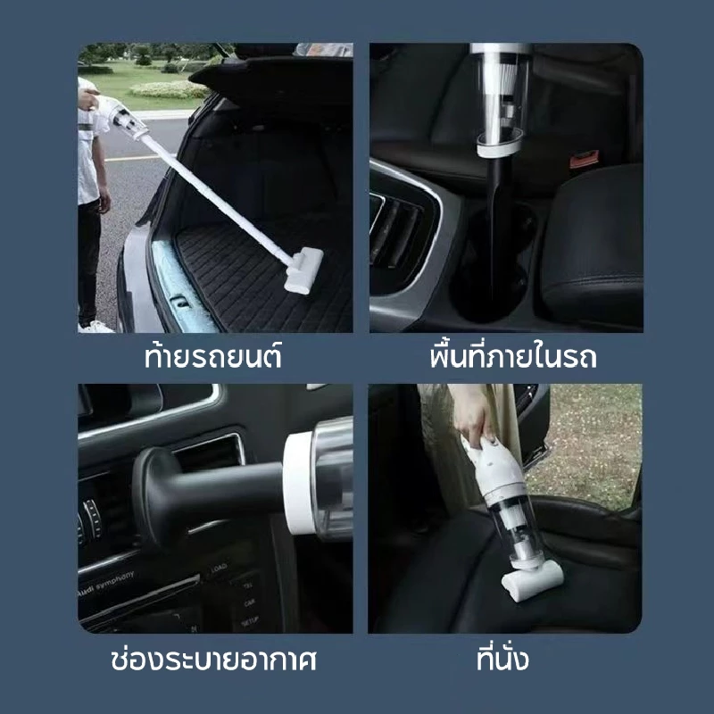 HAN RIVER เครื่องดูดฝุ่นไร้สาย 18000Pa แรงดูดสูง 5ใน1 รุ่น HRXCQ03WT น้ำหนักเบา เหมาะกับบ้านและคอนโด thumbnail 4