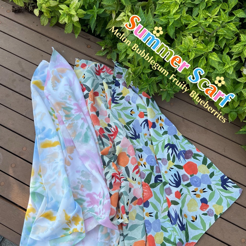 Summer scarf ผ้าโผกผม | Preeyaaa