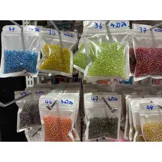 ลูกปัดเม็ดทรายยี่ห้อKสอดใส้ขนาด 4มิลถุง70กรัม