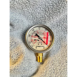 Pressure Gauge Nuova Fima เกจวัดแรงดัน / แรงดูด หน้าปัด 2.5" เกลียว 1/4" เกจสแตนเลสเกลียวออกล่างทองเหลือง NPT&BSP