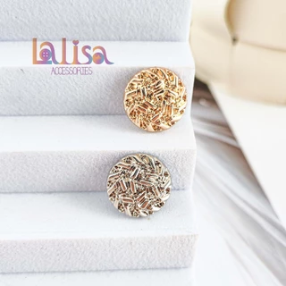 กระดุมโลหะรอบนูนทอง กระดุมTweed เสื้อแจ็คเก็ต เสื้อกันหนาว ตกแต่งเสื้อผ้า Alloy button (A-1-G-MS-15)