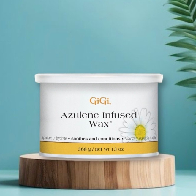 GiGi Azulene Infused Wax อซูลีน แว็กซ์ เหมาะกับผิวแพ้ง่าย ลดอาการแพ้เป็นผื่น (ใช้ร่วมกับแถบผ้า แว็กสำหรับมืออาชีพ)