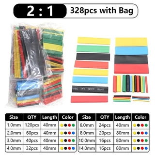 ท่อหด 790ชิ้น กล่อง คละ5สี, 8ขนาด หดได้1เท่า ท่อหดแบบกล่อง ท่อหดกล่อง ท่อหดหุ้มสายไฟ ฉนวนหุ้มสายไฟ