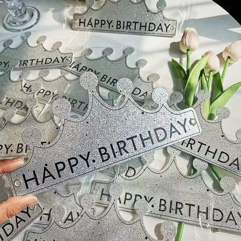 (ราคาส่ง 6 บาท)หมวกวันเกิด มงกุฎกระดาษปาร์ตี้ แพคเดี่ยวแยกชิ้น