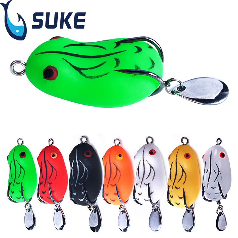 ใหม่ เหยื่อตกปลาไบโอนิค รูปกบ แบบนิ่ม ตะขอคู่ ดัดแปลง