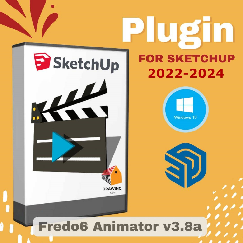 Fredo6 Animator v3.8a ( ปลั๊กอินสร้างภาพเคลื่อนไหว ) | Plugin for Sketchup 2022-2024