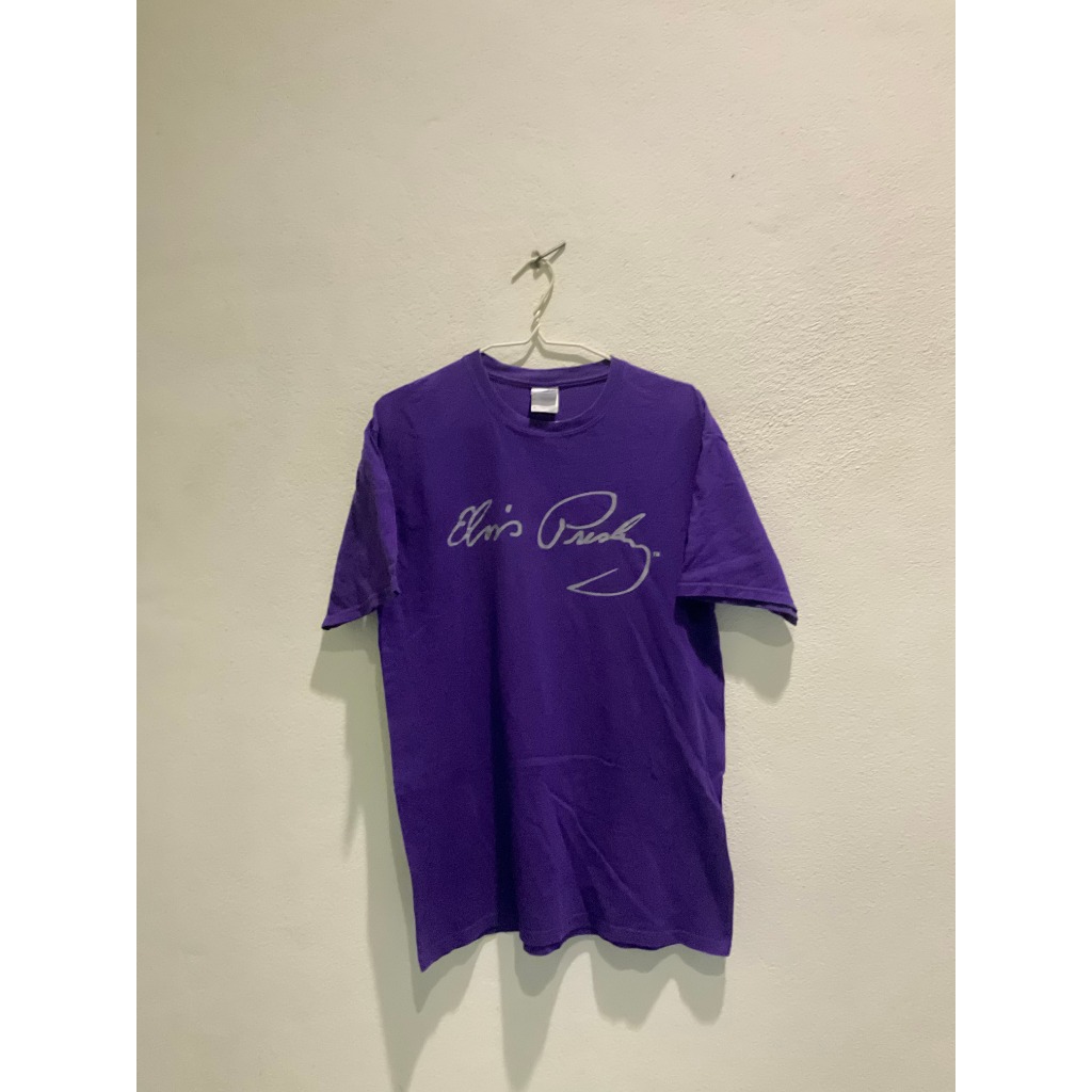 Gildan เสื้อ Elvis สีม่วงรุ่นหายาก
