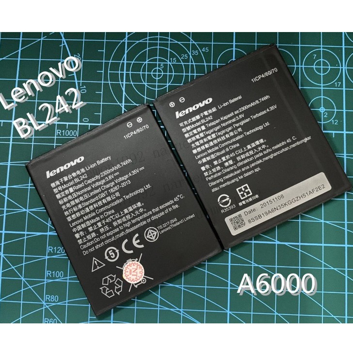 แบต Lenovo A6000 / Model BL-242แบตเตอรี่ Battery Lenovo (A6000) (BL242) a6010 งานแท้