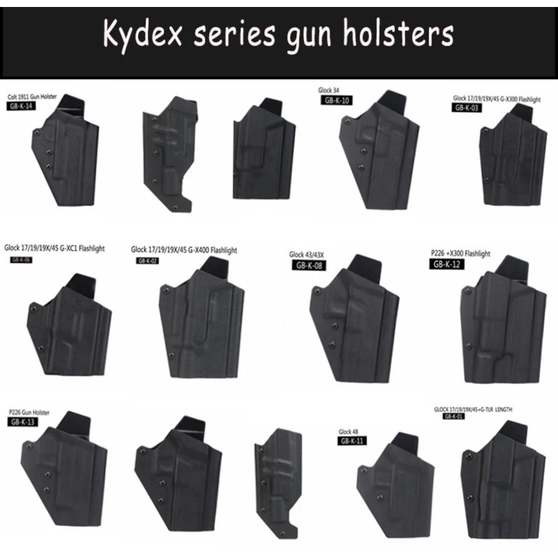 ซองพกนอก Kydex Holster สำหรับ G17/19/43/45/48 Beretta M9 SIG P226 Colt 1911 ไฟX400/x300/TLR/Surefire