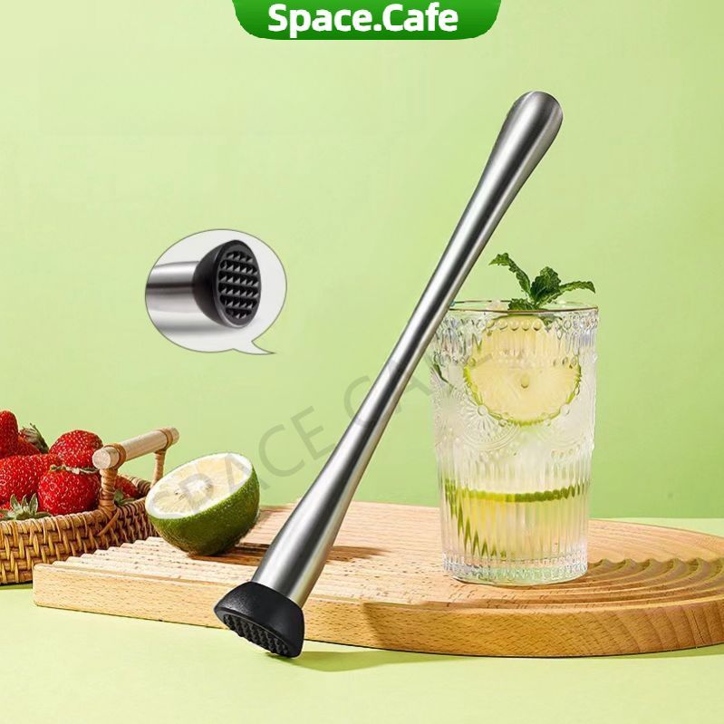 [Space.Cafe]ไม้บดค็อกเทล สแตนเลส ขนาด 23/30ซม. อุปกรณ์บาร์เทนเดอร์ Muddler cocktail