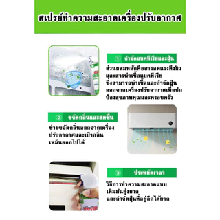 โฟมทำความสะอาดแอร์ โฟมล้างแอร์ กลิ่นมิ้นสดชื่น ใช้ล้างแอร์ กำจัดเชื้อแบคทีเรีย ขนาด 500 มล.