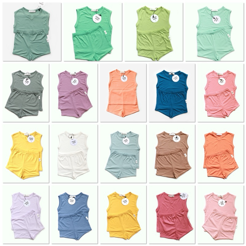 ชุดแขนกุดขาสั้น รุ่นใหม่ 2024 ❤️‍🔥 แบรนด์ Minky Mom