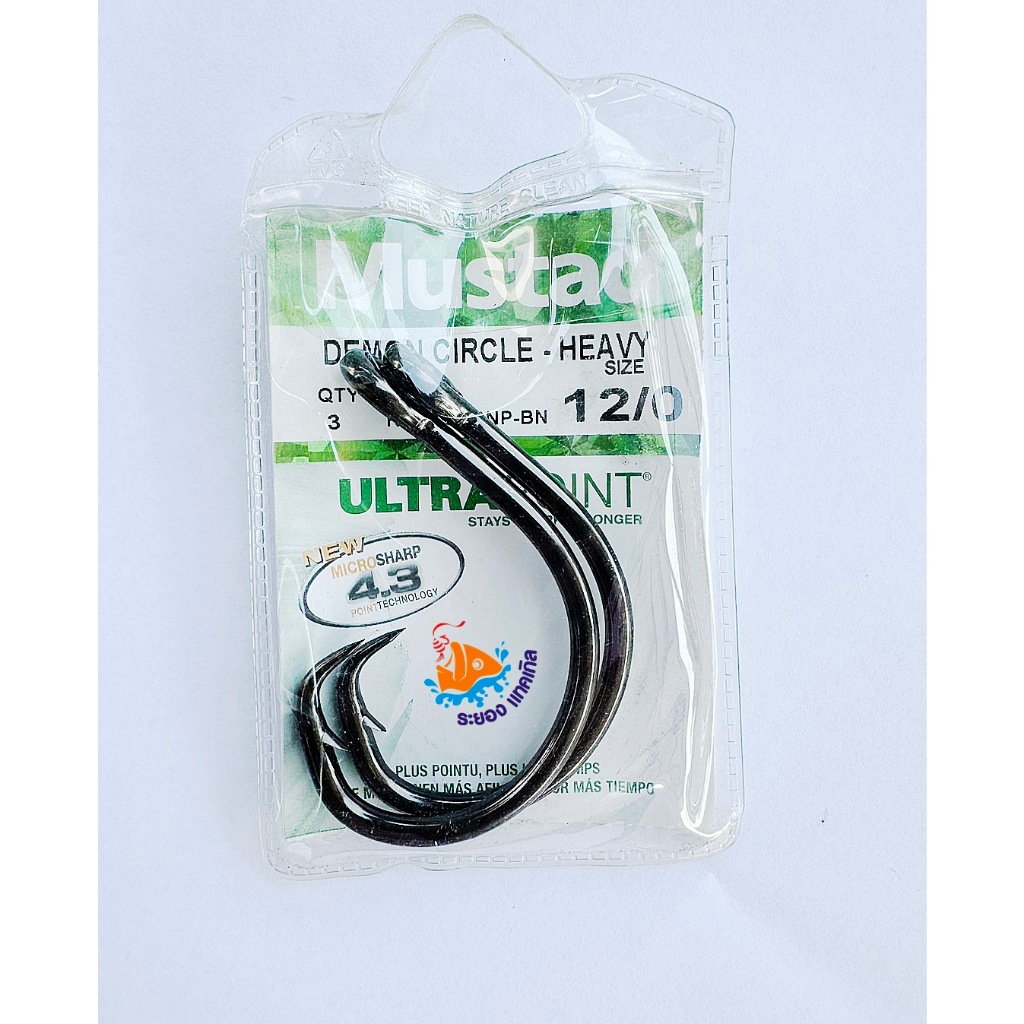 เบ็ด Mustad ULTRAPOINT Demon circle-heavy No.12/0 39950NP-BN