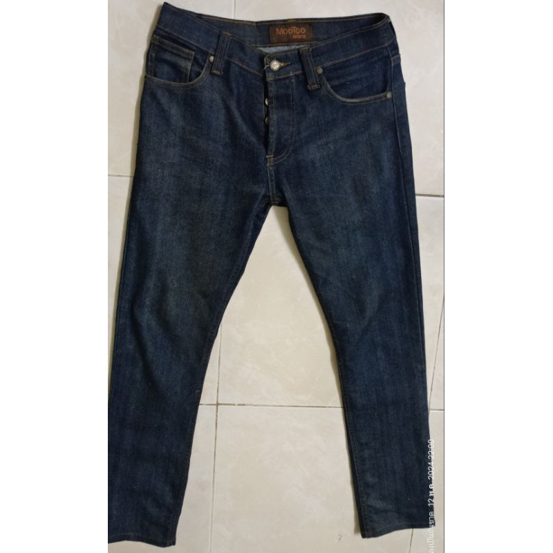 กางเกงยีนส์ MOOTOO มือสองสภาพดี เอว30 ปลายขา6"