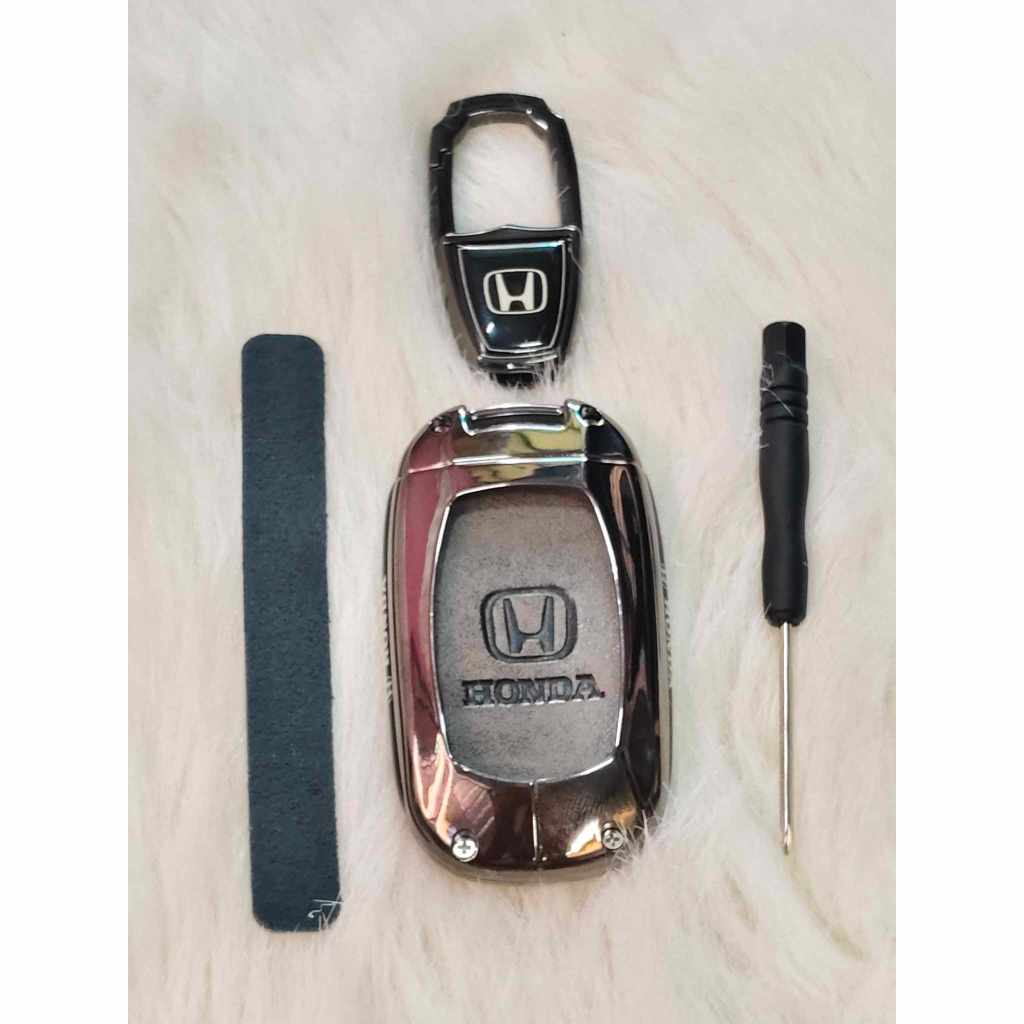 เคสกุญแจรีโมทรถยนต์ แบบหนัง พร้อมพวงกุญแจ สําหรับ Honda 2022 2023 Honda Civic CR-V XR-V