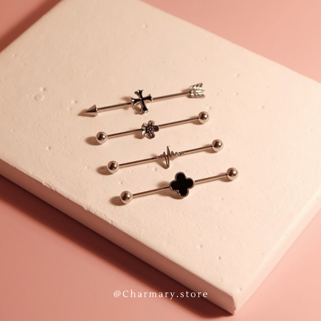 [สินค้าพร้อมส่ง ] จิวดามหู Silver Steel Collections