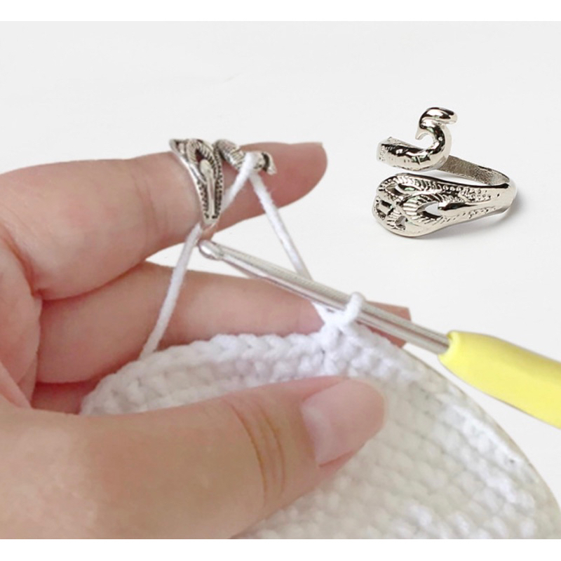 🧸แหวนถักโครเชต์ แหวนสวมนิ้ว อุปกรณ์เสริม สําหรับถักโครเชต์ 🧵 - รูปที่ 2