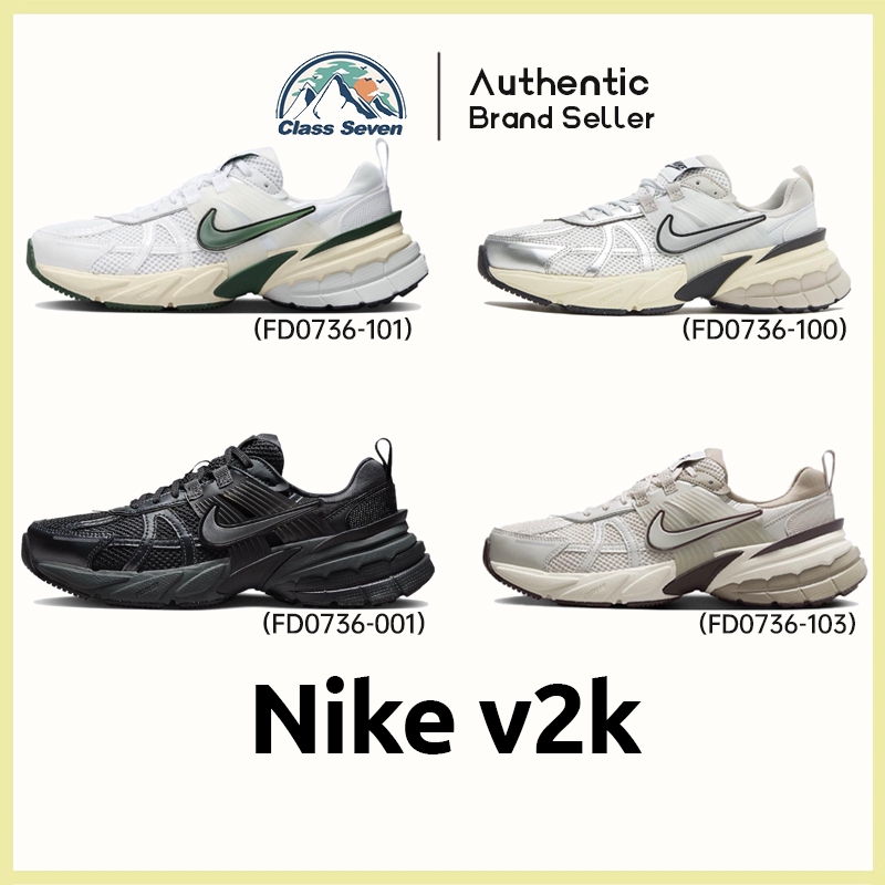 Nike v2k Run Sneakers (FD0736-100)(FD0736-103)(FD0736-101)(FD0736-001) ของแท้ 100% แนะนำ