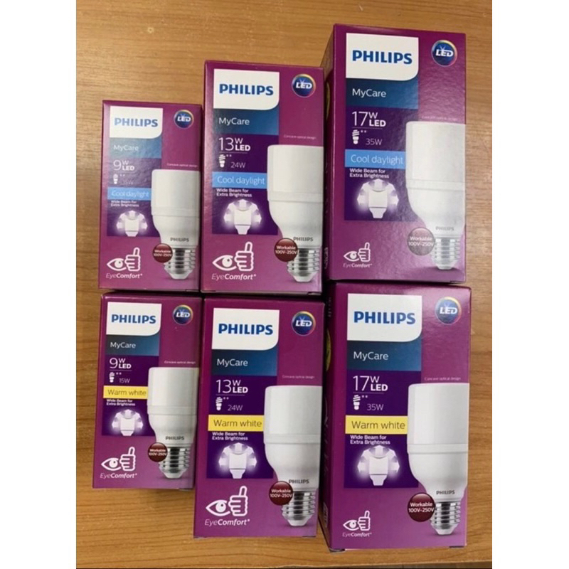 หลอดฟิลิปส์LEDBright 9W,13W,15W,17W E27230Vเปลี่ยนแทนหลอดทอร์นาโด
