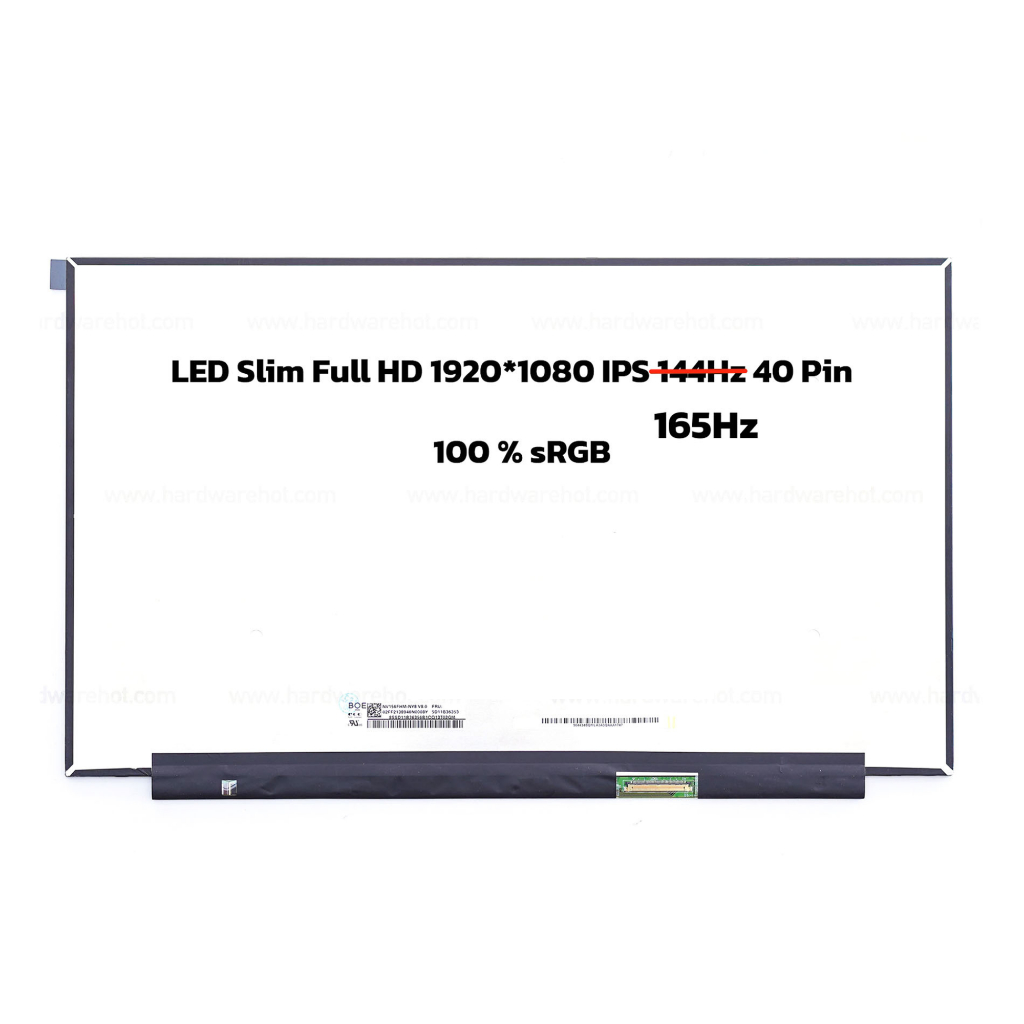 จอโน๊ตบุ๊ค LED 15.6 นิ้ว SLIM FULL HD 1920*1080 IPS 165HZ 40 PIN 100% SRGB