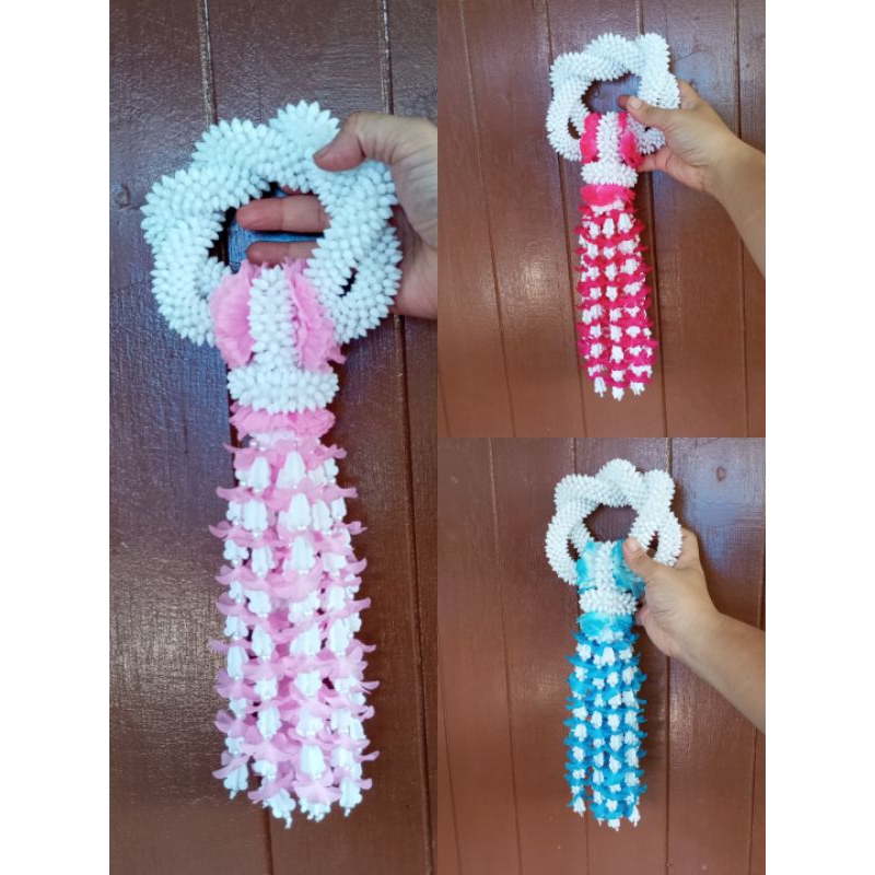 พวงมาลัยเกลียว มาลัยประดิษฐ์ ชายระย้า มีหลายสีให้เลือกค่า