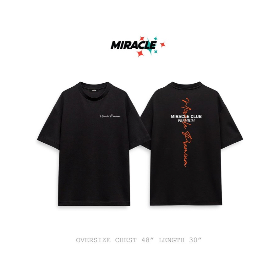 MIRACLE | เสื้อยืด Oversize อก48”ผ้า Cotton Heavy Premium ลาย Mrc font write - 357