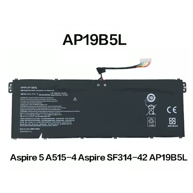 แบตเตอรี่ โน๊ตบุ๊ค AP19B5L ACER Aspire A515-43 A515-44