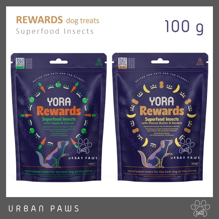 ขนมสุนัข YORA Rewards Treats เกรด Holistics ที่ทำมาจากโปรตีนแมลง ขนาด 100 g