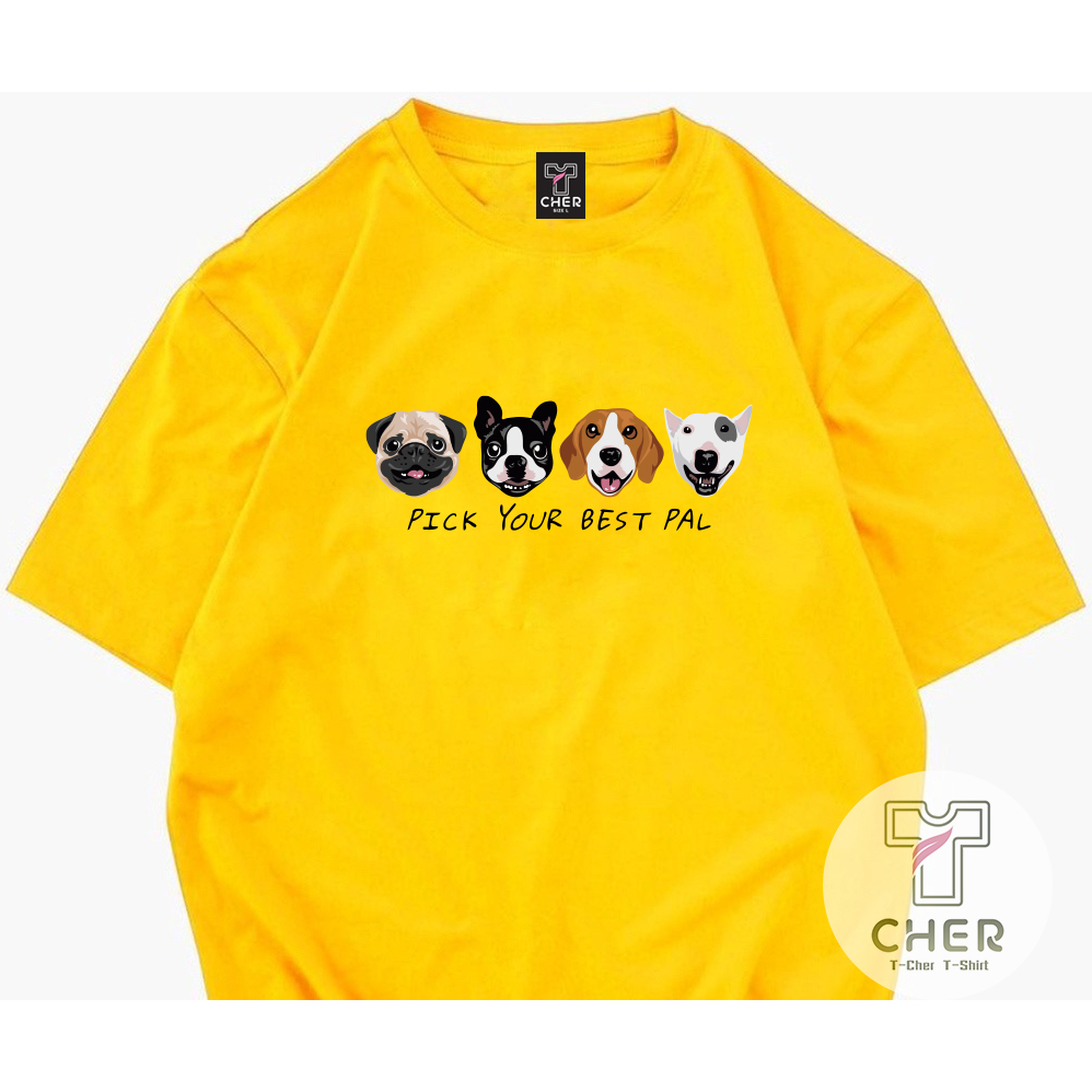 เสื้อสกรีนสุดเท่ห์ ลายหมา เนื้อผ้าcotton100% ใส่ได้ทั้งหญิงและชายใหญ่สุด 4xl อก 54 นิ้ว