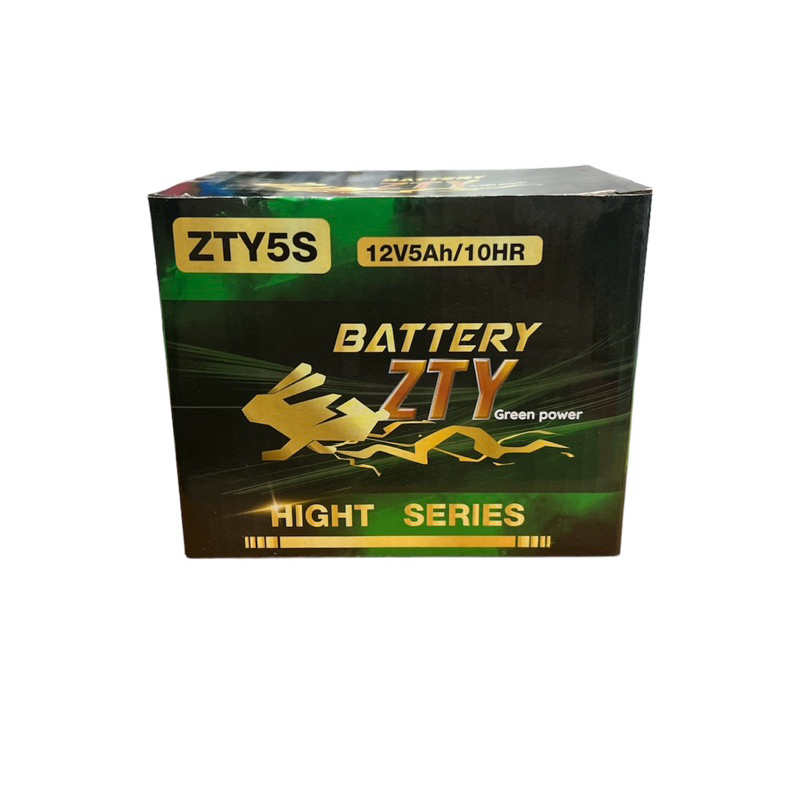 แบตเตอรี่ มอเตอร์ไซค์ ZTY5S Green Power เวฟทุกรุ่น Wave Sonic Scoopy Fino Click 110/125 อื่นๆ  5A/12V ไฟแรง คุณภาพดี