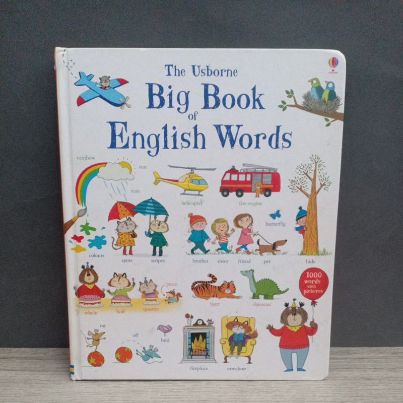 #มือสอง The Usborne Big Book of English Words (Boardbook) 1000 words with Pictures.