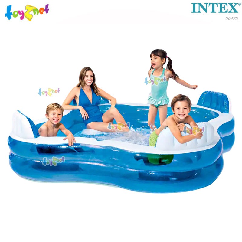 Intex สระเป่าลมพร้อมพนักพิง แฟมิลี่เล้าน์จ 2.29x2.29x0.66 ม. รุ่น 56475
