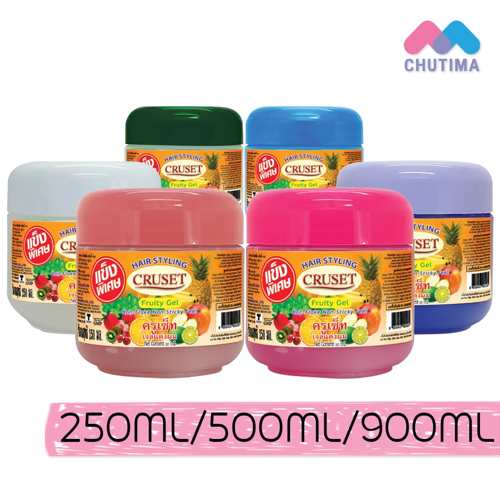ครูเซ็ท เจลแต่งผม Cruset Fruity Gel (Extra Hold) 250/ 500/ 900 ml.