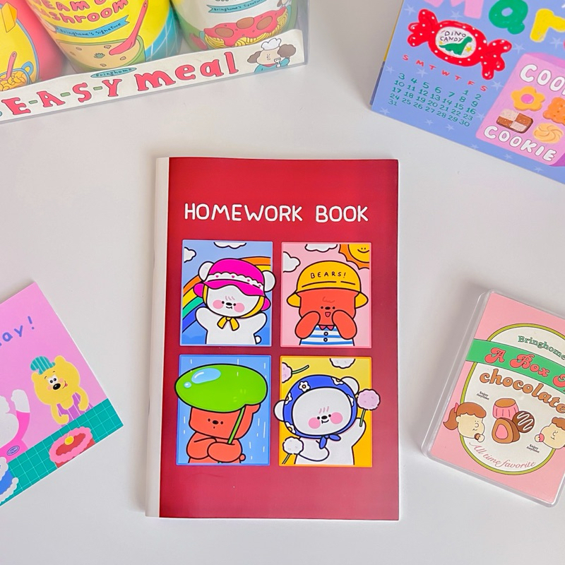 สมุดจดการบ้านHomeworkbook[ปกเเดง]
