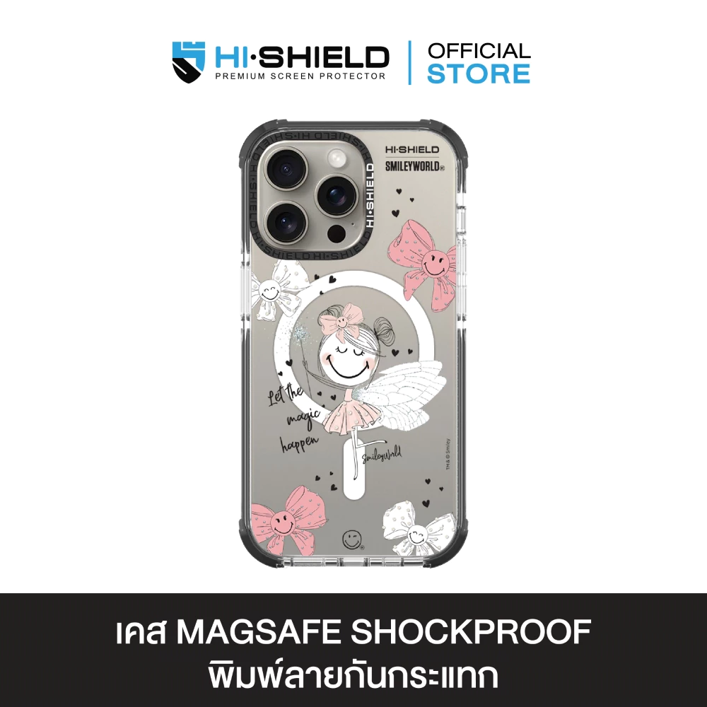 HI-SHIELD Magsafe Shockproof Case รุ่น Smileyworld Charming Bow1 [iPhone17/iPhone16/iPhone15/iPhone14] - เคส