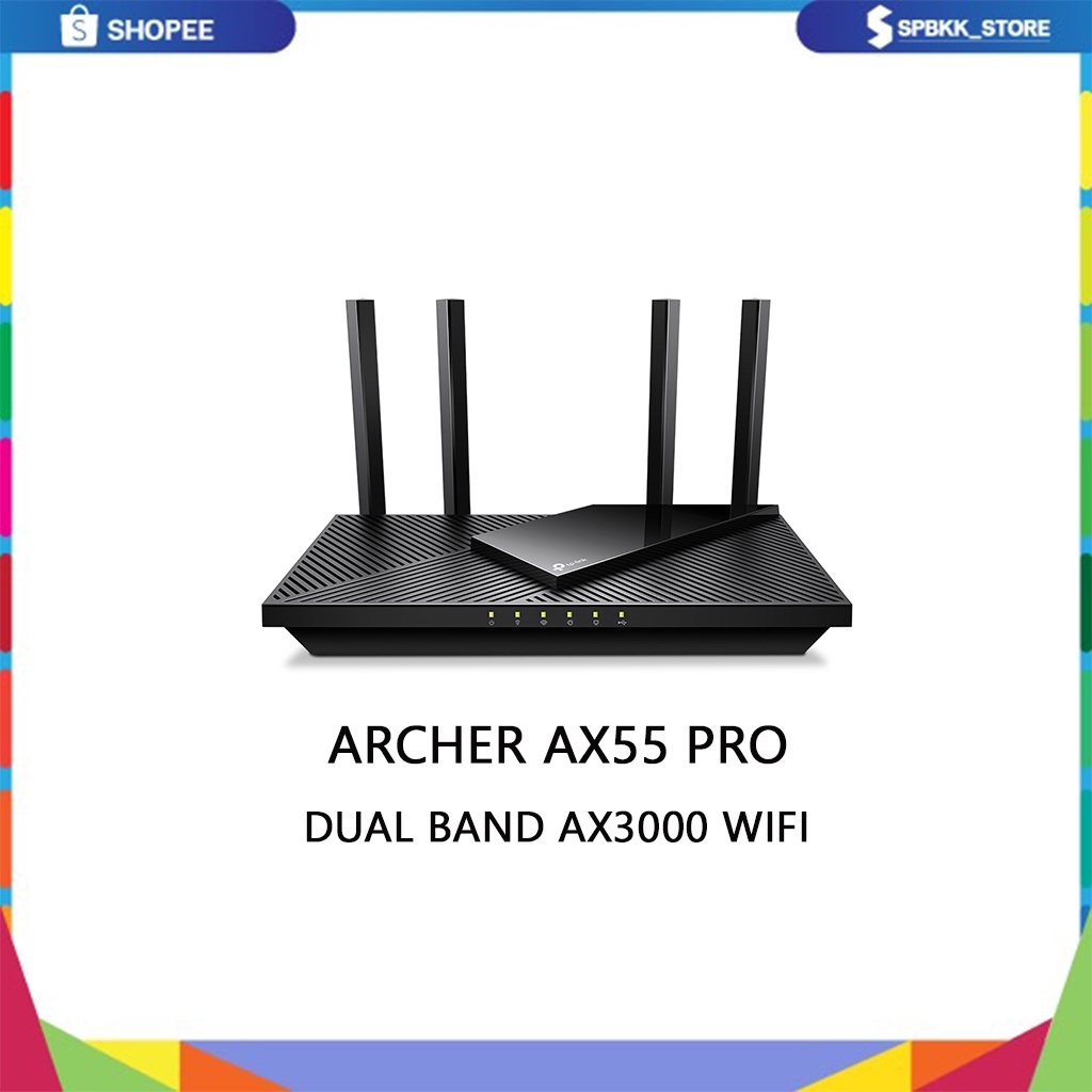 TP-Link Archer AX55 PRO AX3000 เร้าเตอร์วายฟาย 6 Dual Band Gigabit WI-FI Router