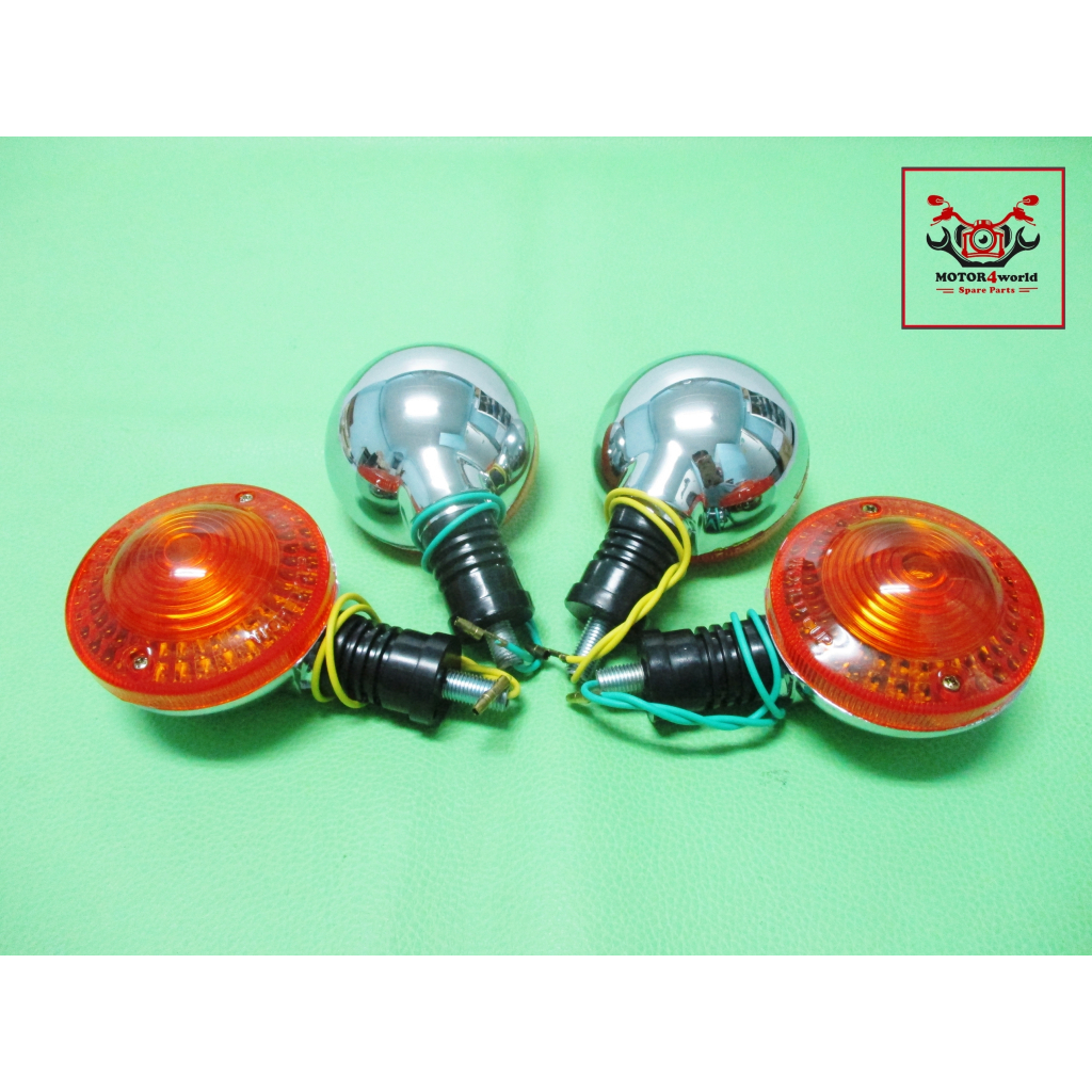 YAMAHA DT100 DT125 DT175 DT250 DT400 RS100 RS125 - FR&RR TURN SIGNAL SET // ไฟเลี้ยวหน้า-หลัง