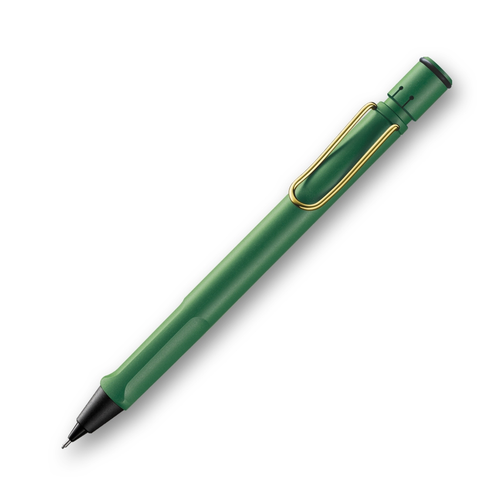 LAMY safari pencil field green gold clip 2024 limited edition (ดินสอลามี่ ด้ามสีเขียวคลิปสีทอง)