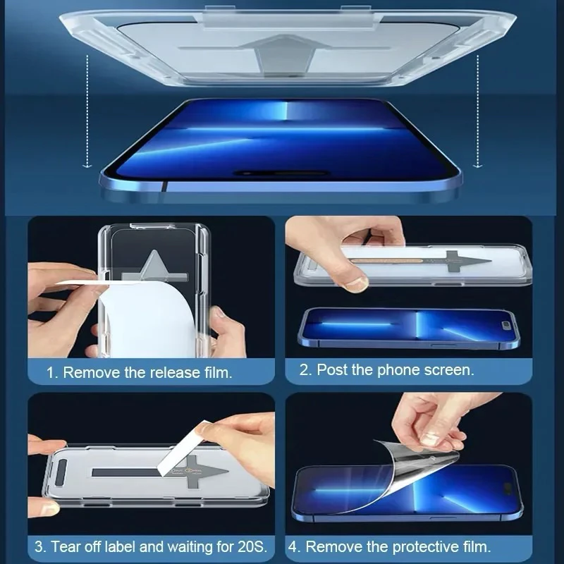ติดง่าย HD ฟิล์มกระจกใส เต็มจอ for iPhone 11 16 15 17 ProMax 14 13 12 Pro Max XR 7 8 14 15 Plus ไอโฟน 11 12 13 14 15 Pro thumbnail 10