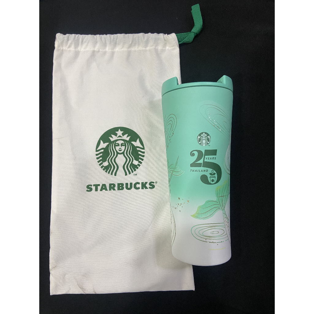[First hand] Starbucks Tumbler แก้วเก็บความเย็น Starbucks ครบรอบ 25 ปี Starbucks ไทย รูปนางเงือก Siren ขนาด 16 Oz.