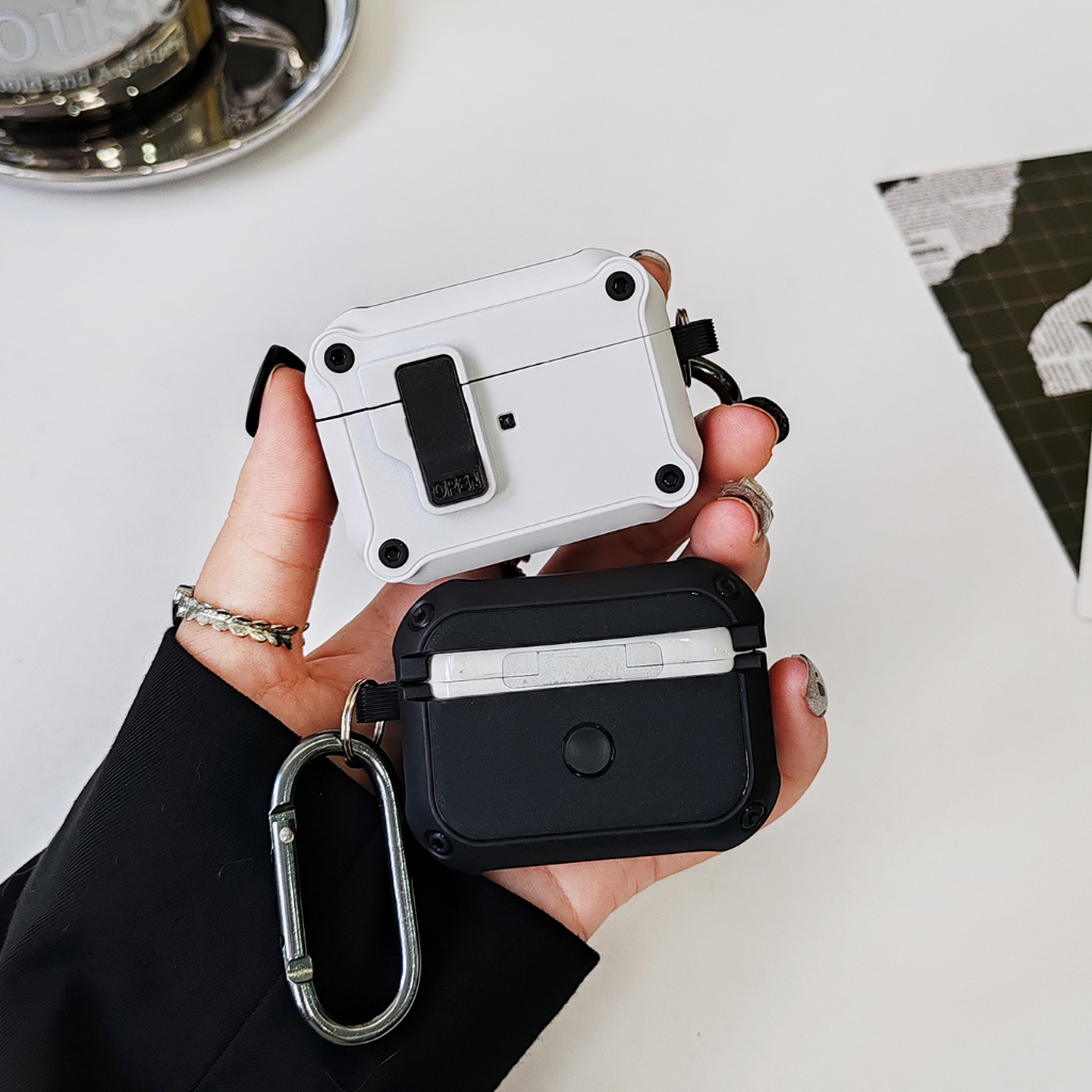 เคสหูฟัง กันกระแทก พร้อมตัวล็อค เพื่อความปลอดภัย สําหรับ AirPods Pro 2 3 1 AirPods Pro2 Pro Gen Air Pods Pro airpods4 - รูปที่ 2