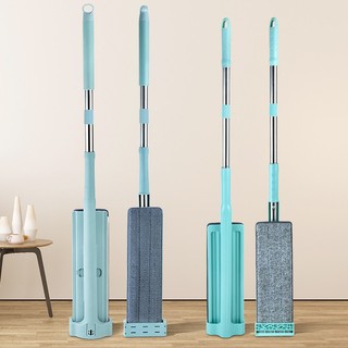 aiehome Lazy Mop ไม้ถูพื้นแบบรีดน้ำและฝุ่นผงในตัว พร้อมผ้า 1ผืนตั้งได้ รุ่น 5284/5391