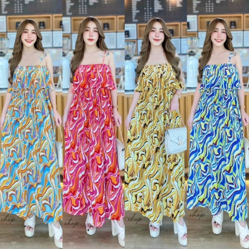 เดรสอัดพรีททรงสวยๆ🥰🥰
