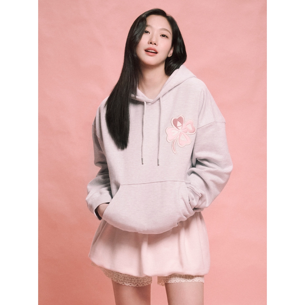 Mardi Mercredi Hoody Clovermardi Boucle Black Cream, Heather Blue, Clovermardi Satin Heather Pink, Satin Diamond Oatmeal