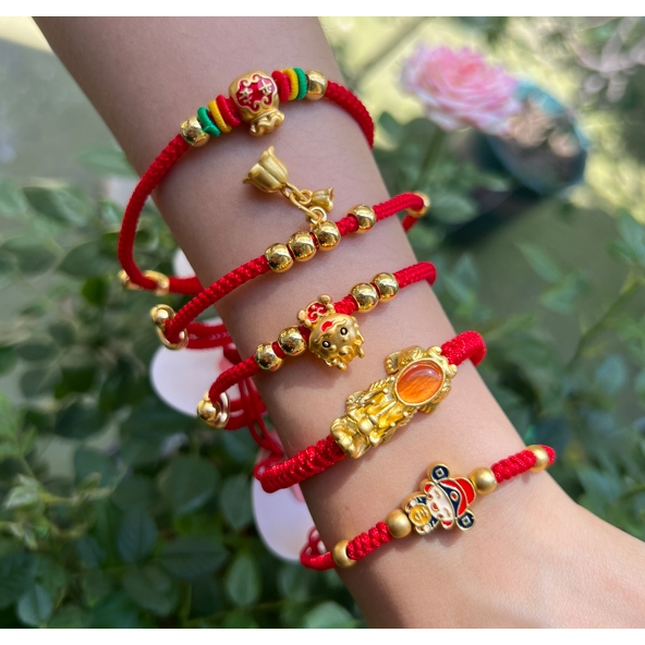 ด้ายแดง กำไล สร้อยข้อมือ ด้ายแดงปี่เซี่ยะมังกร