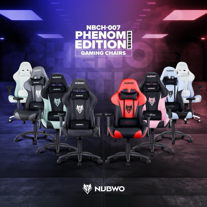 พร้อมส่งไว/ขาเหล็ก‼️NUBWO Gaming Chair NBCH-007 เก้าอี้เกมมิ่ง โฉมใหม่ หมอนกำมะหยี่ ปรับเอน 180 องศา รับประกัน 1 ปี‼️