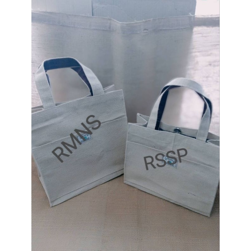 RMNS ออราโน่ กระเป๋าผ้าป่านธรรมชาติกันน้ำ ขนาดกลาง