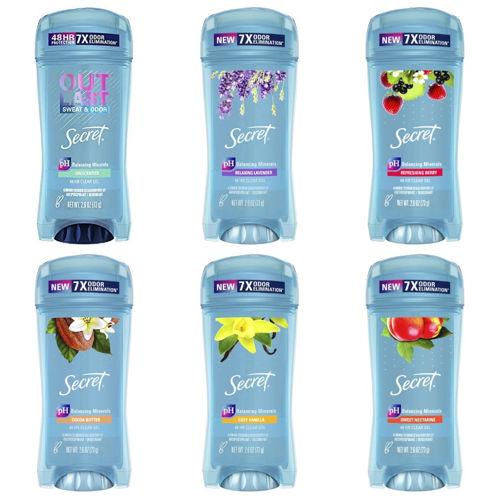Secret Clear Gel Antiperspirant and Deodorant,2.6 Oz.(73g)