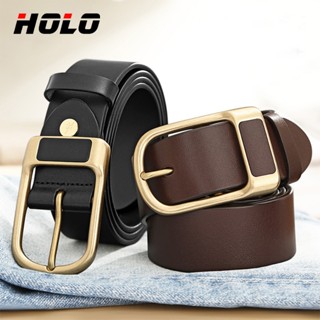 แฟชั่น วินเทจ เข็มขัด เรียบเนียน เครื่องหนัง โลหะผสม  ผู้ชาย…